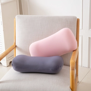 Ergonomic Memory Foam Nap Pillow Neck Support Lumbar Cushion Breathable Ice Satin Crystal Velvet Cover Office Home Travel