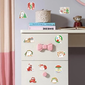 Pack of 50 cartoon Christmas ghost stickers for laptops and DIY holiday decorations