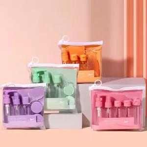 Travel Refillable Toiletry Containers For Shampoo Lotion Spray Cream Clear Storage Bag Plastic Leak-Proof Portable