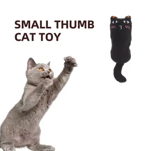 Funny cartoon catnip plush toy with cute facial expression for cat chewing and play