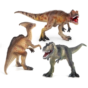Set de dinosaurios de juguete realistas con modelos de Tiranosaurio y Parasaurolophus