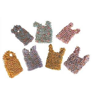 Flat lay of colorful textured bubble bags in various vibrant patterns and diverse colors