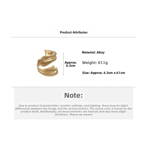 Detailspezifikationen für goldene Manschettenarmband mit Materialgewicht und Maßen
