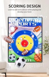 Cible à fléchettes adhésive pour enfants avec balles de sport pour exercices intérieur