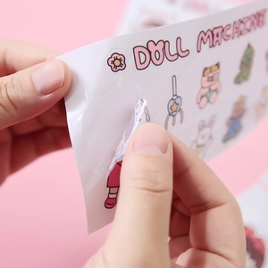 Cute Korean style waterproof PVC cartoon stickers for water bottles and journals