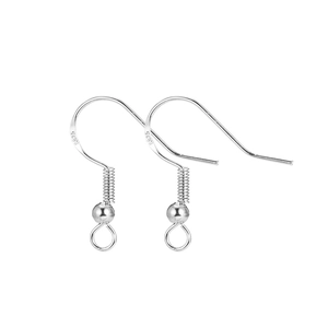 Silver plated S925 stamped ear hooks for DIY handmade jewelry making accessories