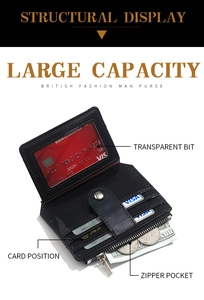 Détails de structure du porte-cartes en PU laser avec broderie cœur et poche zippée pratique