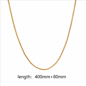 Detail of 18k gold plated stainless steel snake chain with length 400mm+800mm info