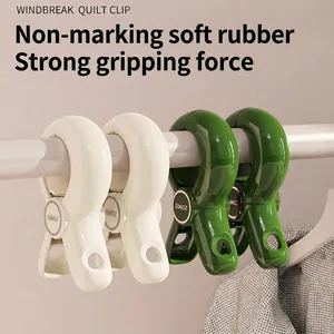 Grote Winddichte Dekbedclips Antislip Wasknijpers Met Zachte Rubberen Vulling Sterke Veer Huishoudelijke Droogklemmen
