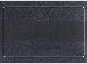 Macro detail of high-quality lychee grain leather texture and smooth polyester lining