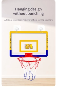 Wandmontierter Indoor-Basketballkorb mit transparentem Backboard und Metallring-Detail