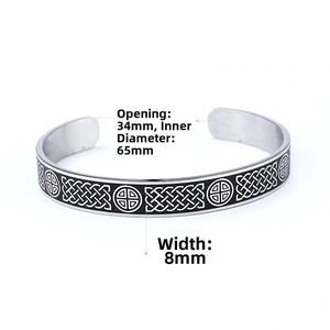 Schéma technique montrant une largeur de 8mm et un diamètre interne de 65mm du bracelet