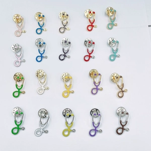Stethoscope Brooch Enamel Pin Alloy Medical Professional Jewelry Gift For Doctor Nurse Students Creative Accessory