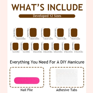 Pink leopard press on nail kit including 12 sizes of nails with file and adhesive tabs