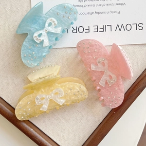 Pinza per Capelli da Donna in Acetato di Cellulosa con Fiocco Aurora Dolce Clip a Squalo Stile Balletto Accessori per Capelli