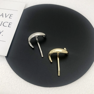 Minimalist Curved Ponytail Cuff Alloy Hair Clip For Women Fashion Gold Silver Glossy Metal Hairpin