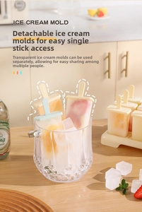 Detail of homemade ice cream mold with colorful sticks and fresh fruit popsicles