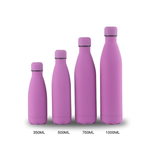 Gourdes isothermes en acier violet mat en tailles 350ml 500ml 750ml et 1000ml