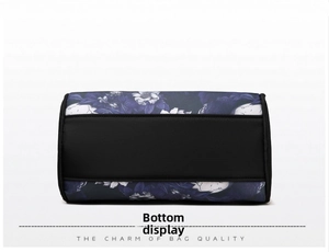 Flat base detail of the gothic skull floral pillow bag made of durable oxford fabric