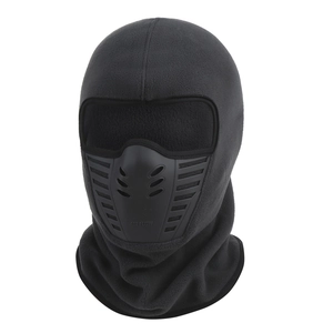 Passamontagna invernale professionale in pile antivento con maschera d'aria per moto
