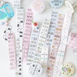 Cute INS style decorative washi tape and stickers set for DIY scrapbooking and journals