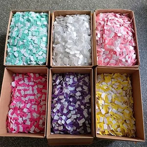 Multi-colored silicone eyeliner and mascara shields in bulk packaging for easy makeup