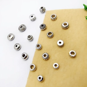 Antique Silver Alloy Spacer Beads Retro Ethnic Style Loose Beads For DIY Bracelet Necklace Jewelry Making