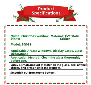 Detailed PVC snowflake window sticker specifications and installation guide for holiday decor