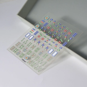 5D waterproof Mahjong nail art stickers with traditional embossed patterns and designs