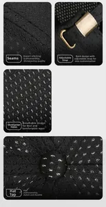 Détail du tissu en maille respirante et de la boucle en métal réglable sur la casquette noire