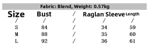 Detailed size chart for women short sleeve top showing chest and length measurements