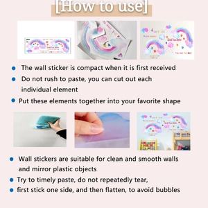 Step-by-step English guide for applying red flower vine wall decals and creative stickers