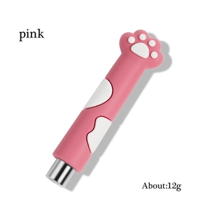 Pink cat paw nail art magnet tool with metal tip, lightweight design for salon use