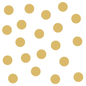 Detailed pattern of self-adhesive gold dot wall decals for nursery and home decoration