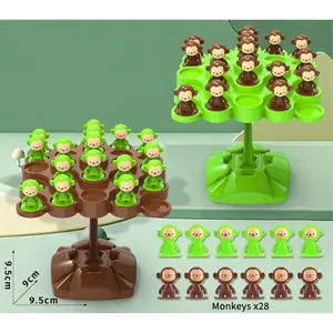 Monkey balance tree board game for kids concentration training with 28 monkeys