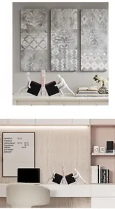 Close-up detail of modern resin human figures push boxes bookends for home office shelf decor
