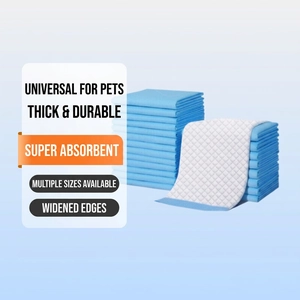 Thickened absorbent pet training pads with blue PE backing and diamond quilted surface