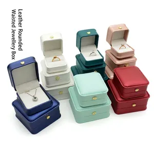 Boîte À Bijoux En Cuir PU Étui De Luxe Avec Décoration Couronne Dorée Pour Bague Collier Bracelet Rangement Cadeau Élégant