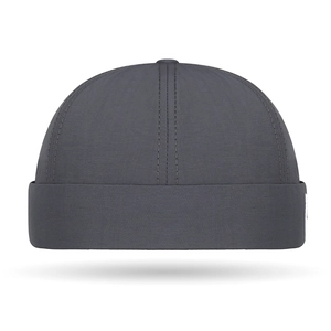 Quick-dry breathable dark grey miki hat with multi-panel stitching and a minimalist design