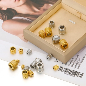 Polished stainless steel twill barrel beads in gold and silver for DIY jewelry making