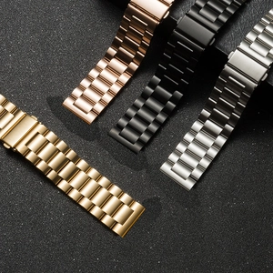 Cinturini in acciaio inossidabile a tre sfere in oro, oro rosa, nero e argento lucido
