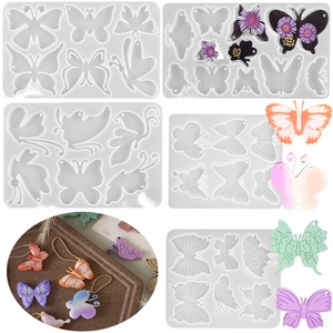 Butterfly Silicone Mold For Resin Casting DIY Jewelry Pendant Keychain Making Epoxy Craft Tool Handmade Decorative Accessory