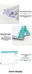 Close-up of 100g thick tearable pages in the A4 spiral-bound family monthly planner
