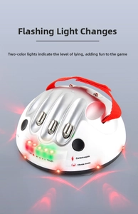 Polygraph toy showing dual modes of vibration and electric shock with LED light effects