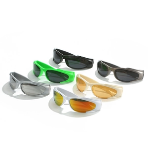 Wrap-around Y2K sports cycling sunglasses in six trendy colors for outdoor activities