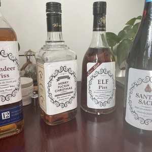 Autocollants de bouteille de vin de Noël amusants avec étiquettes pour les fêtes