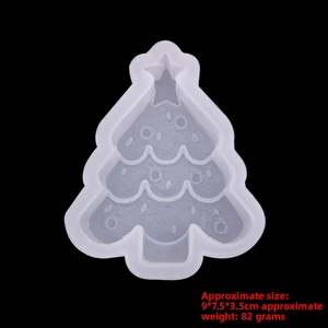 Christmas tree silicone mold for candles and resin crafts measuring 9x7.5x3.5cm