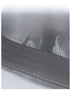 Close-up of moisture-wicking sweatband with reinforced stitching on mesh baseball cap