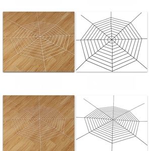 Detailed comparison of 9-loop spider web decorations in black and white colors
