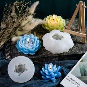 3D Lotus vetplant siliconen mal voor DIY geurkaarsen en decoratieve gipsen ornamenten